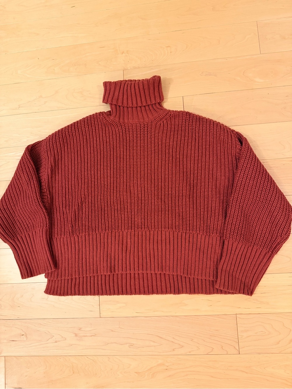 Madewell Womens Medium Chunky Ribbed Turtleneck Sweater NWT NO065 Slouchy Knit